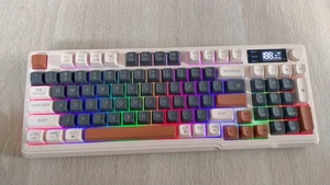 FREEWOLF M96 Wireless Gaming keyboard, Knob Control Bluetooth/2.4G Wireless Mec - Picture 1 of 4