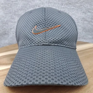 Nike Hat Cap Gray 6 Panel Tailwind Strapback Dri-Fit Running Lightweight Swoosh - Picture 1 of 8