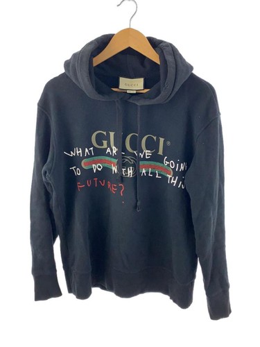 GUCCI Felpa con Cappuccio Cotone Casual Giacca Taglia Large #EG AGA