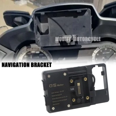 USB Charger Phone Holder Navigation Support For BMW F700GS F800GS F850GS F750GS - Image 1 of 4