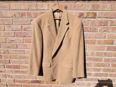Blazer abrigo deportivo 44 R Brooks Brothers 100 % cabello camel bronceado 44R Foto 1 de 4