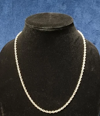 Collar de cadena de cuerda retorcida Whiting Davis tono dorado firmado etiqueta resorte cierre de anillo Foto 1 de 4