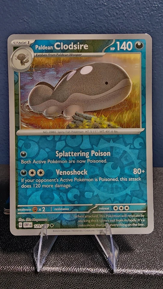 Paldean Clodsire Reverse Holo SV03: Obsidian Flames 129/197 NM - Image 1 of 1