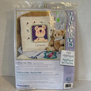 NEW DIMENSIONS LI'L TOTS FELT APPLIQUÉ WELCOME BABY PILLOW 73391 - Picture 1 of 4