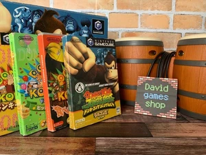 Nintendo Gamecube GC Donkey Konga 1 2 3 Jungle Beat & Talconga Bongos Japan - Picture 1 of 23