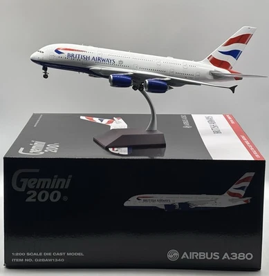 BRITISH AIRWAYS A380-800 G-XLEE G2BAW1340 GeminiJets escala 1:200 Foto 1 de 4