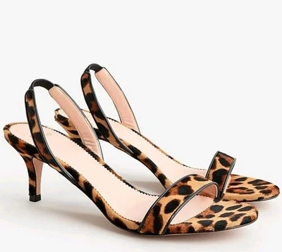 Bombas de tacón J.Crew para mujer pelo de becerro estampado de leopardo gatito 2,5" 8-8,5  Foto 1 de 4