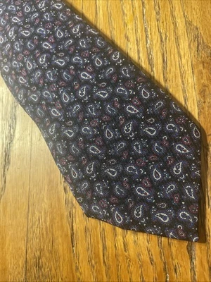 复古 EUC Stefano Ricci 真丝佩斯利领带男式领带意大利制造 — 第 1/4 张图片
