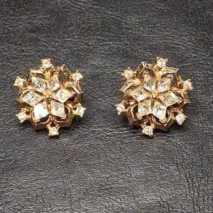 Vintage TRIFARI Alfred Philippe Design Clip Earrings Twinkle Collection. 15.429 - Picture 1 of 5