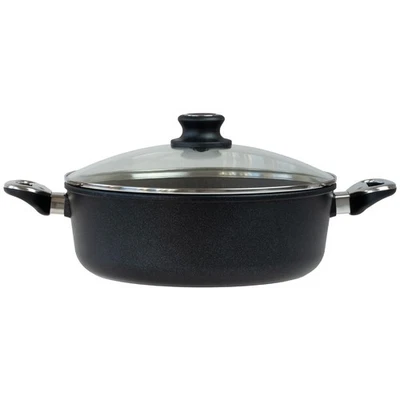 BAF Schmortopf 28 cm Induktion Aluguss Kochtopf Fleischtopf Antihaft Glasdeckel - Bild 1 von 4