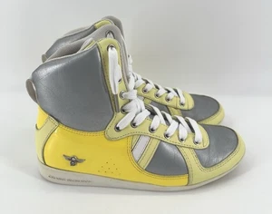 Sneakers alte uomo Creative Recreation taglia 6,5 grigio/argento giallo - Foto 1 di 12
