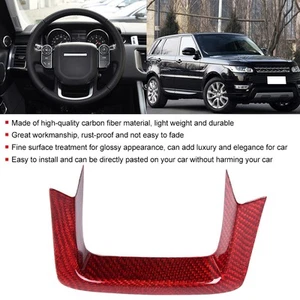 Car Hot Steering Wheel Decoration Trim Red Carbon Fiber Fits For - Picture 1 of 8