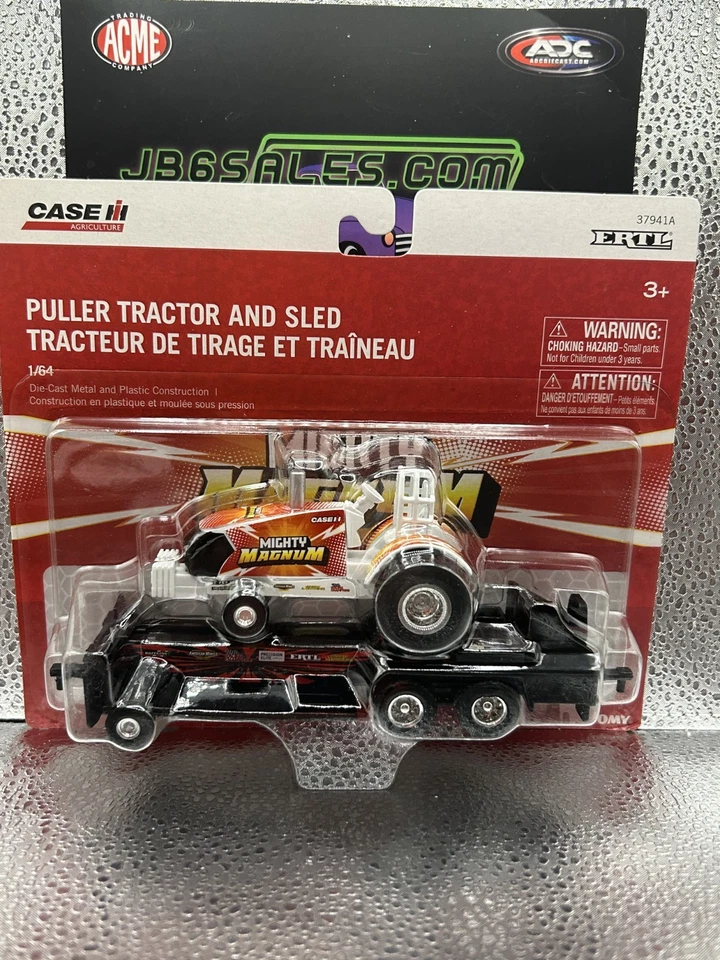 Tomy ERTL 1/64 Case IH "Mighty Magnum" Pulling Tractor with Sled 37941A-2 - Image 1 of 1