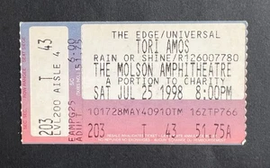 1998 Tori Amos Konzert Ticket Stub 25.07.98 Molson Amphitheater Toronto ON Canada - Bild 1 von 2