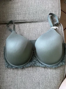 Neu mit Etikett Aerie Real Sunnie Damen-BH mit voller Abdeckung Bügel salbei 40DD Blumenmuster Mesh - Bild 1 von 8