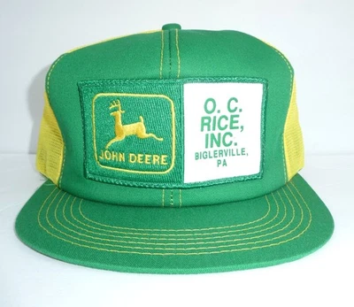 John Deere Snapback Trucker Hat Biglerville PA. Vintage K-Products Made In USA - Image 1 of 4