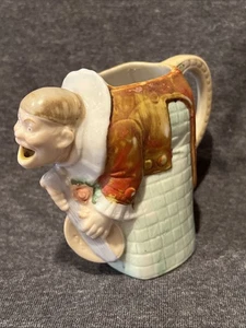 Rare Antique Schafer & Vater Porcelain Cream Pitcher 'Pierrot Clown' Grotesque - Picture 1 of 11