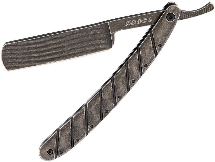 Rough Rider RR1715 Stonewashed Straight Razor 3" Stainless Blade