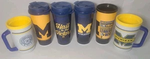 (6) Warm/Kalt Univ. of Michigan Wolverines Football Kunststoff Thermobecher ~ gebraucht - Bild 1 von 4