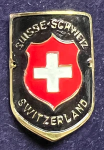 SUISSE SCHWEIZ SWITZERLAND WALKING STICK HIKING BADGE - Picture 1 of 3