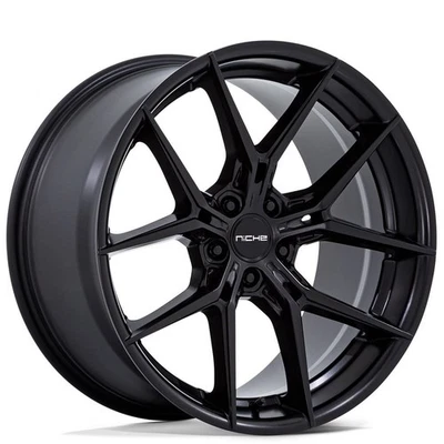 F18x8.5/R18x9.5" Staggered Niche Wheels NC279 Prodigy 5 Matte Black Rims (S03) Foto 1 de 4