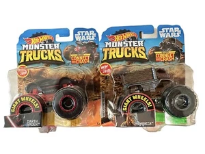 Lot 2 Hot Wheels Star Wars Monster Trucks Chewbacca Darth Vader Neu Sealed 2019 - Bild 1 von 13