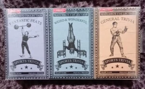3-Pack Sealed Matchbox Sports Trivia Card Sets Fun Facts Travel Stocking Stuffer - Picture 1 of 8
