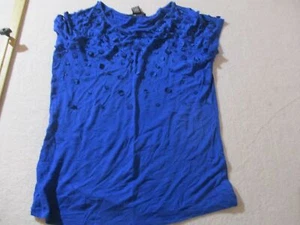 Womens Grace elements blue blouse top sz m - Picture 1 of 5