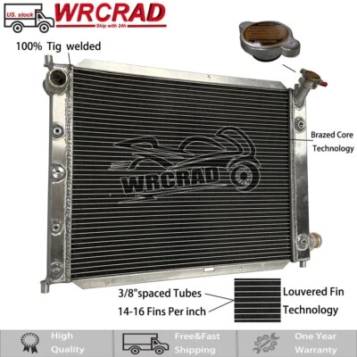 Aluminum Radiator For Ford Escort 1991-2002 1992 1.8 1.9 2.0 L4 Mercury Tracer - Image 1 of 4