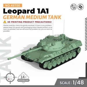 SSMODEL SS48700 1/48 Kit Modelo Militar Leopardo Alemán 1A1 Tanque Mediano - Imagen 1 de 5