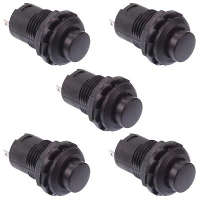SWITCH ELECTRONICS Black Off(On) Momentary 12mm Push Button Switch SPST
