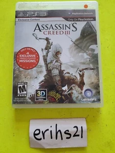 Juego Assassin's Creed III (PlayStation 3, 2012) PS3 probado ENVÍO GRATUITO - Imagen 1 de 3