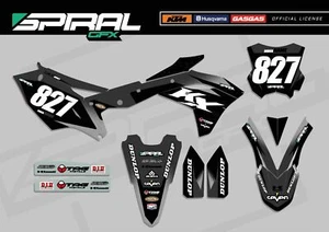 Kit de gráficos MX personalizados Kawasaki KXF 250 450 gris modificado 2019 2020 2021 - Imagen 1 de 1