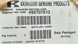 KAWASAKI MUFFLER 49070-7013 - Picture 1 of 5