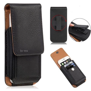 Funda vertical de cuero para Apple iPhone 6/7/8 Plus + funda clip para cinturón - Imagen 1 de 18