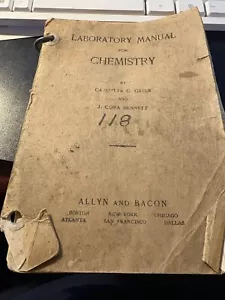 Vintage Laboratory Maual Chemistry 1926 Greer & Bennett Book # 118 - Picture 1 of 10