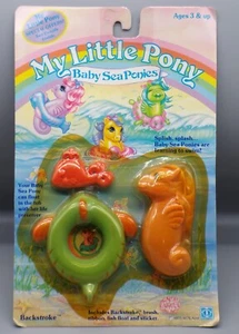 Hasbro My Little Pony 1985 vintage bebé Sea Ponies Backstroke sellado MLP G1 sin usar, en caja - Imagen 1 de 12