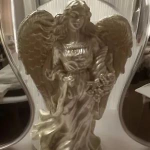 Mardel by Crockett Nation 6" Ceramic Angel Holding Flowers #541 Ivory CNB541 - Picture 1 of 6