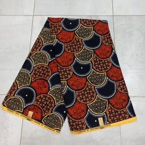 African wax print 100% cotton Ankara 6 yards fabric New Craft/Dress/Skirt - Picture 1 of 1