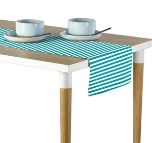 Small Stripes Turquoise Table Runners - 12"x72" or 14"x108" - Picture 1 of 1