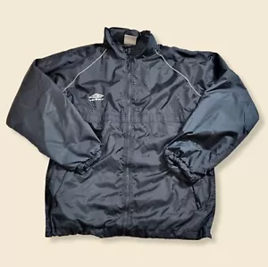Umbro Black Logo Y2K Windbreaker Jacket Size Mens 2XL - Picture 1 of 5