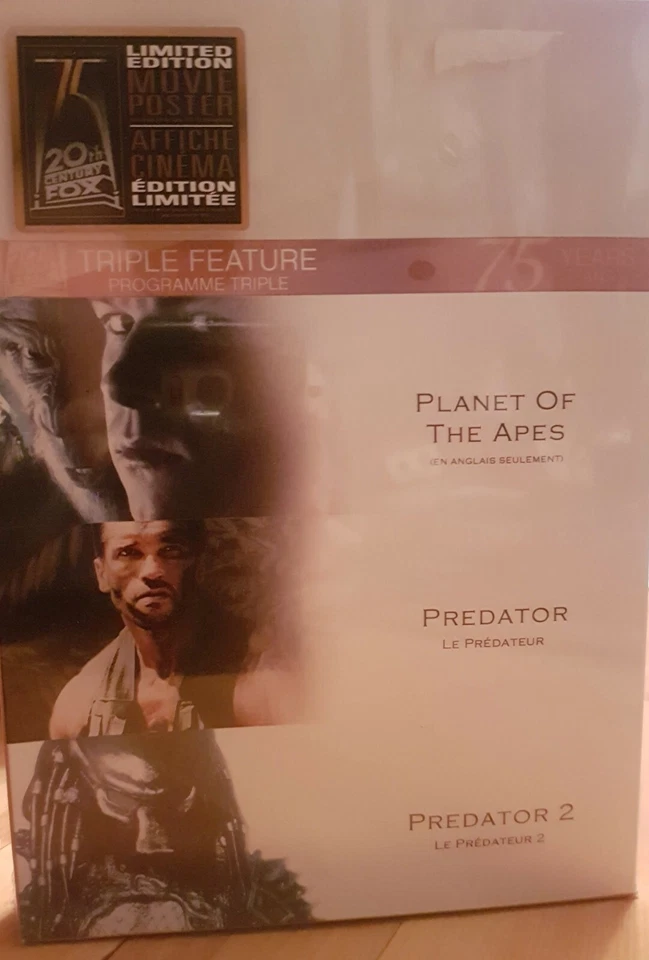 Triple Feature Movie Collection. Planet of the Apes, Predator, Predator 2 - Image 1 of 1