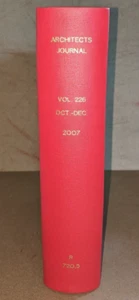 The Architects Journal Volume 226: October-December 2007 - Bound Set - Imagen 1 de 4