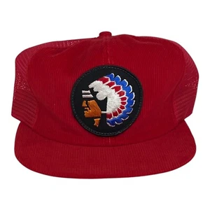 Vintage Farm Trucker Hat Native American 90 Y2K Made in USA Snapback - Picture 1 of 8