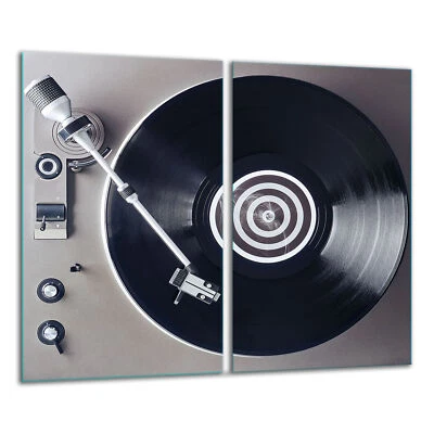 TMK Herdabdeckplatten 2 teilig 30x52 Ceranfeld Abdeckung Glas Vinyl