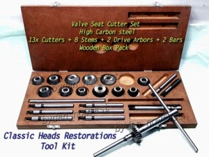 24x VALVE SEAT CUTTER HIGH CARBON STEEL FOR VINTAGE BLOCK HEADS HQ TARRIF PAID - Picture 1 of 3