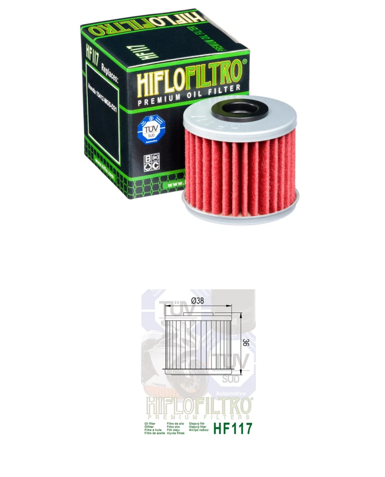 HF117 HIFLO FILTRO OLIO HONDA NC 700 XD DCT X DCT 2019 Foto 1 de 1
