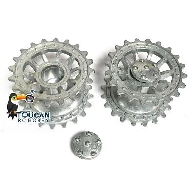 7.0 HengLong Metal Sprockets on 1/16 Tiger I 3818 Panther 3819 RC RTR Tank - Image 1 of 4