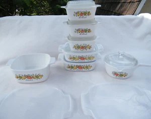 Vintage Corning Spice of Life 15 Pc Set Casseroles  Lids - Picture 1 of 8