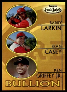 2000 Topps Gold Label #B8 Larkin / Sean Casey / Ken Griffey Jr. BASEBALL Reds - Picture 1 of 2